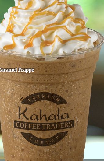 Order Iced Caramel Latte food online from Kahala Coffee Traders store, Corpus Christi on bringmethat.com