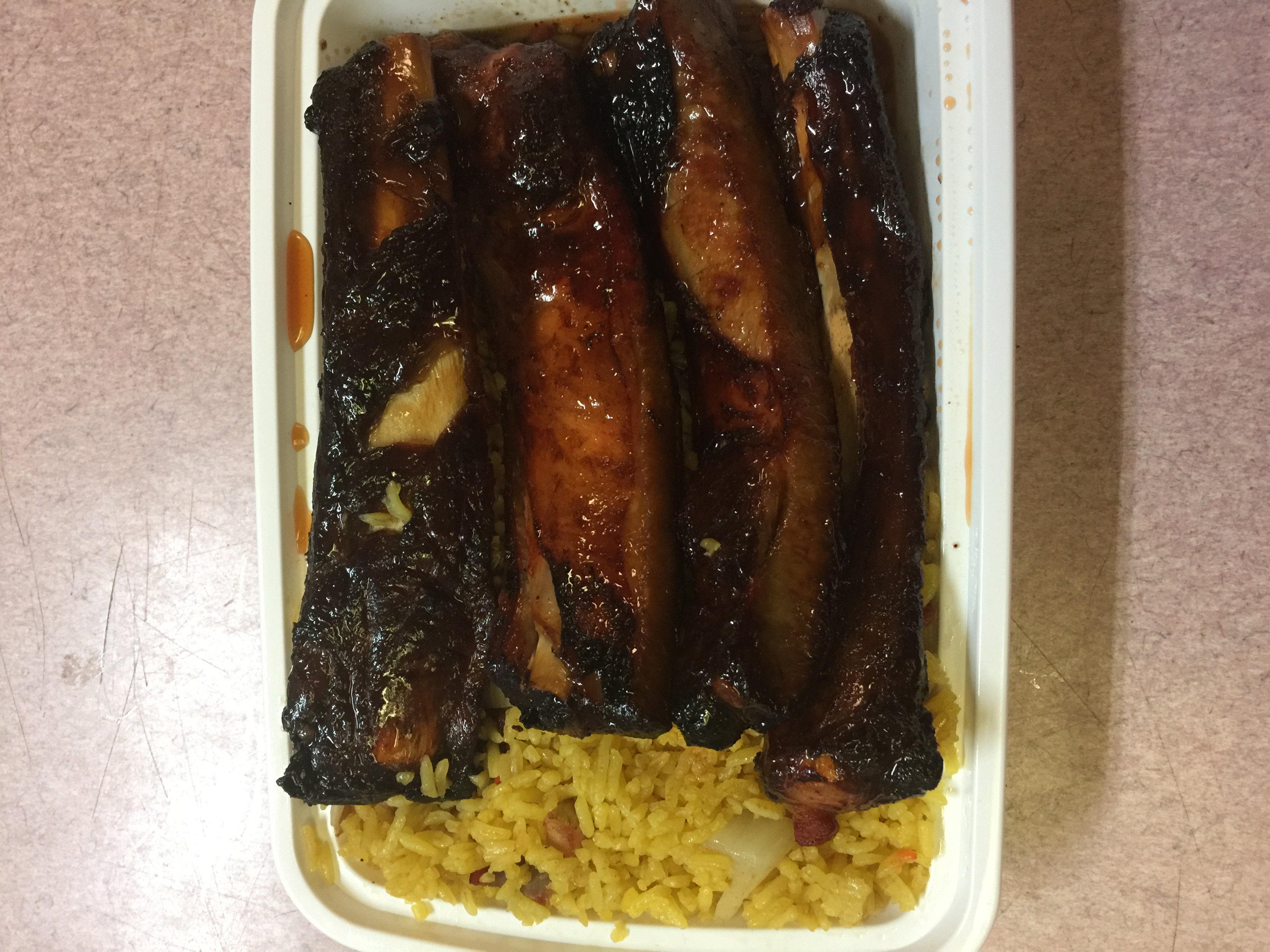 Order C5. Barbecued Spare Ribs Combination Platter food online from China Wok store, Harrison on bringmethat.com
