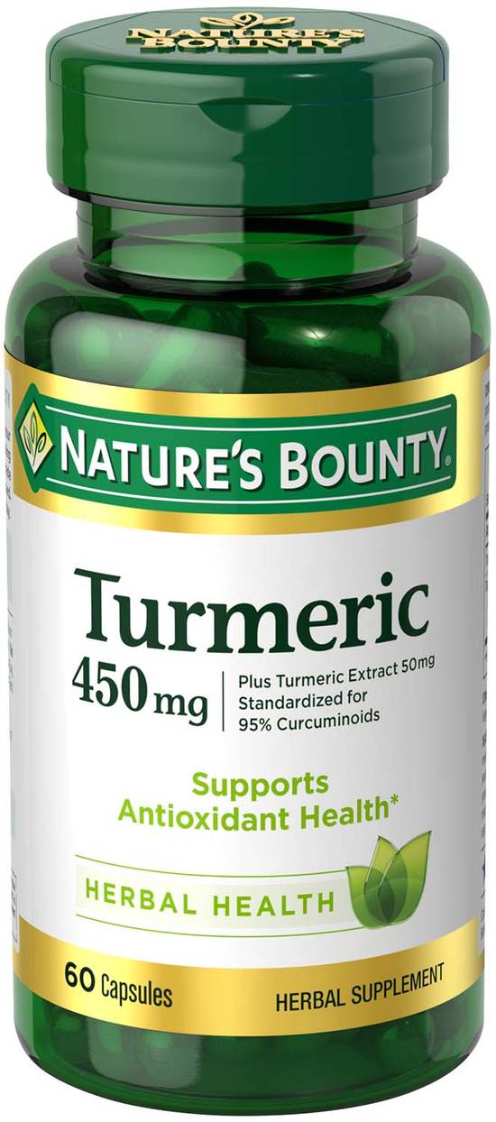 Order Nature's Bounty Turmeric Curcumin 450mg (60 ct) food online from Rite Aid store, Palm Desert on bringmethat.com
