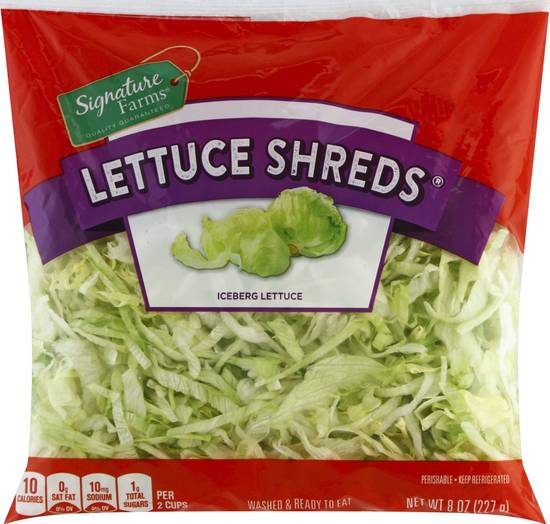 Order Signature Farms · Iceberg Lettuce Shreds (8 oz) food online from Safeway store, Reston on bringmethat.com