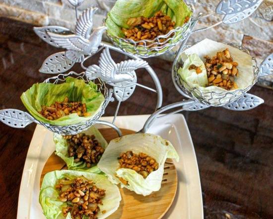 Order Minced Chicken Lettuce Wrap with Pinenuts food online from Fire Stone Chinese Cusine store, Kennesaw on bringmethat.com
