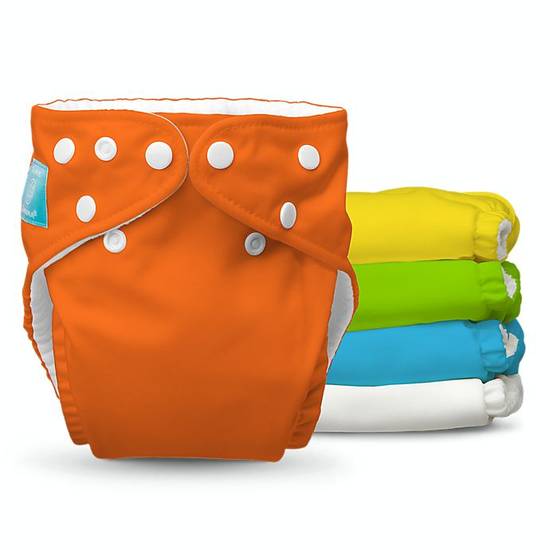 Order Charlie Banana One Size 5-Count Reusable Cloth Diapers and 5 Inserts in Tango Mango food online from Bed Bath & Beyond store, Lancaster on bringmethat.com