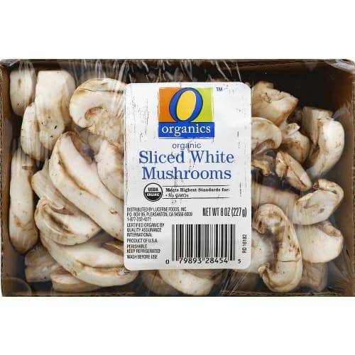 Order O Organics · Organic Sliced White Mushrooms (8 oz) food online from Shaw's store, Concord on bringmethat.com