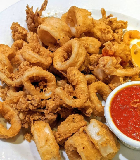 Order Fried Calamari  food online from Raimos Pizza Of Amityville store, Amityville on bringmethat.com