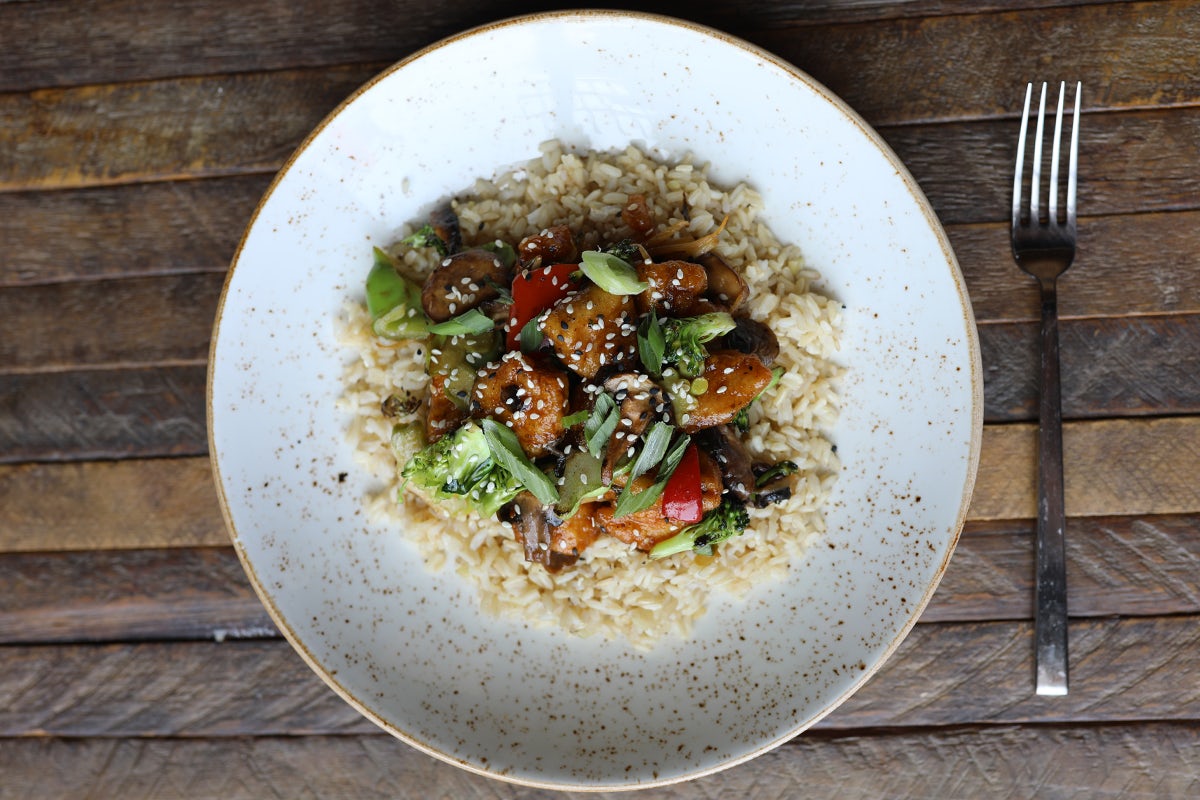 Order Teriyaki Bowl (Lunch Portion) food online from Lazy Dog store, Rancho Cucamonga on bringmethat.com