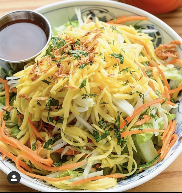 Order Young Papaya and Mango Salad food online from Saigon Shack store, New York on bringmethat.com