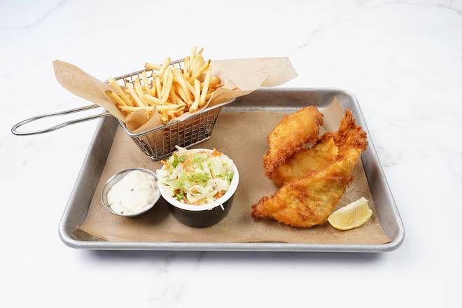 Order Beer-Battered Fish & Chips food online from Polly's Pies store, Fullerton on bringmethat.com