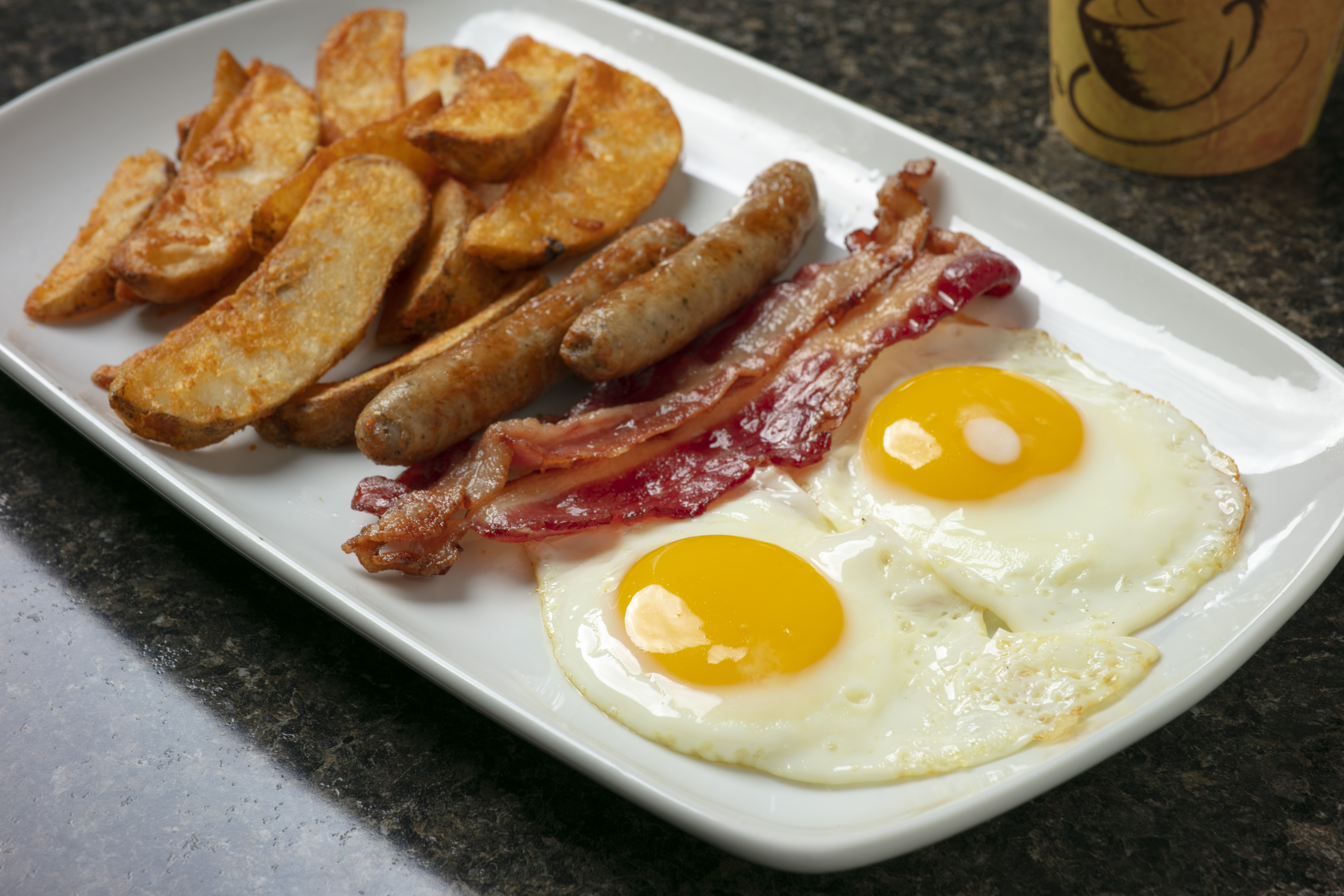 Order 2 Eggs with Bacon & Sausage Sandwich food online from Arda's Cafe store, Los Angeles on bringmethat.com