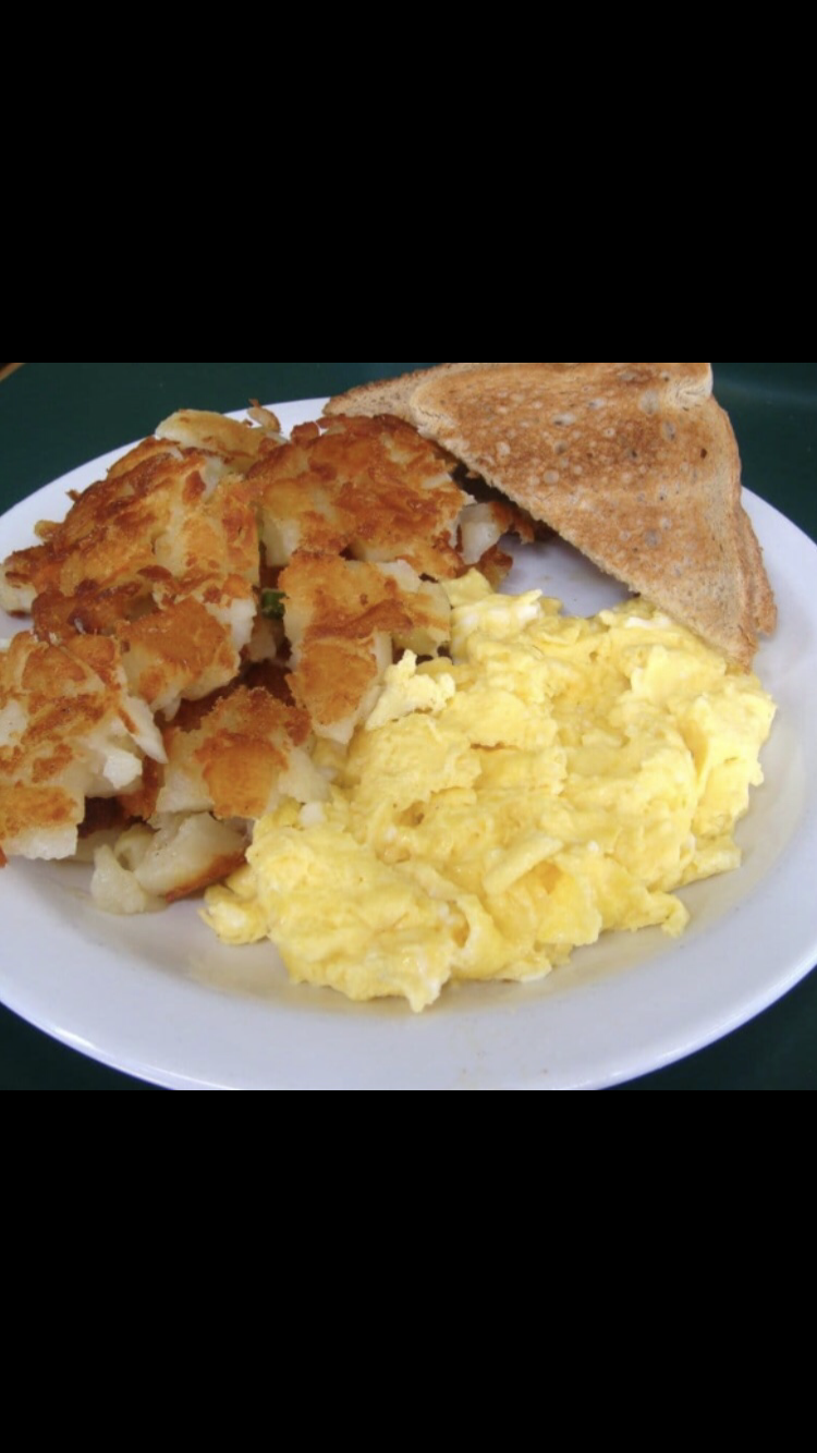 Order 2 Eggs Any Style Served with potatoes and toast food online from Taste Cafe & Grill store, Ozone Park on bringmethat.com