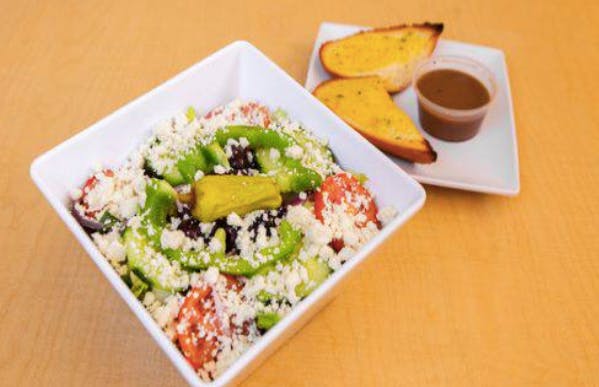 Order Greek Salad - Salad food online from Magura Pizza store, Las Vegas on bringmethat.com