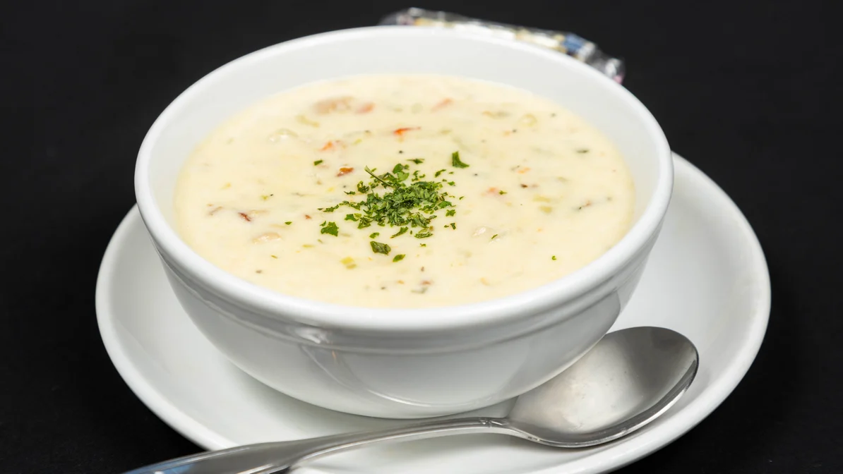Order New England Clam Chowder food online from Red Crab Juicy Seafood store, Cleveland on bringmethat.com
