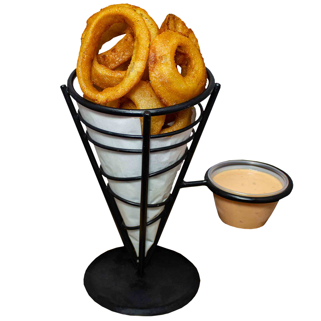 Order Beer Battered Onion Rings food online from Mad Madelines Grill store, Temecula on bringmethat.com