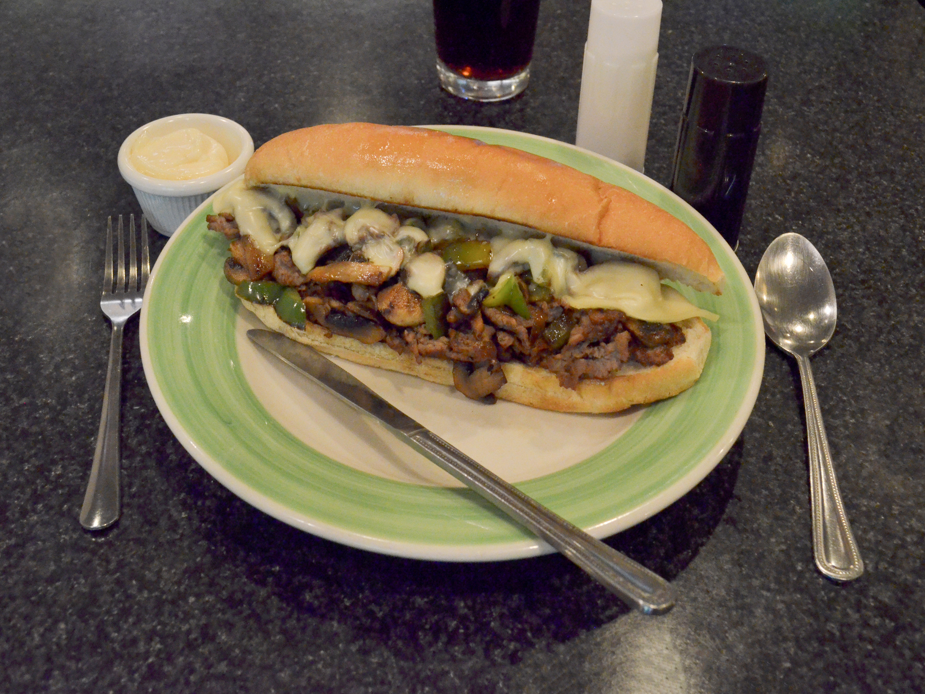Order 5. Philly Cheese Steak Sub food online from Vernon Street Grill store, Roseville on bringmethat.com