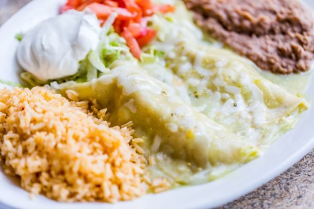 Order Enchiladas Verde food online from Alicia Mexican Grille store, Katy on bringmethat.com