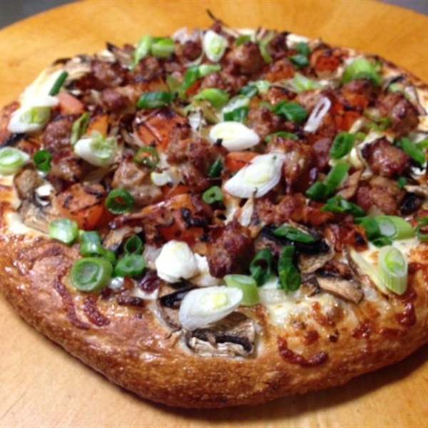 Order Sausage Alfredo Pizza  food online from Premium Pizza store, San Jose on bringmethat.com