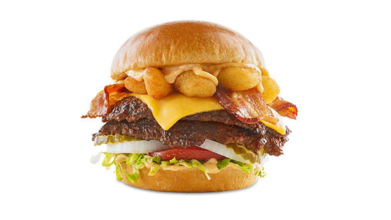 Order Cheese Curd Bacon Burger food online from Wild Burger store, San Antonio on bringmethat.com
