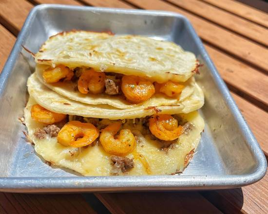 Order surf n turf quesadilla food online from The Taco Spot store, Tempe on bringmethat.com
