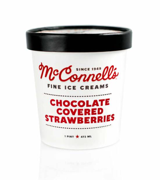 Order McConnell's Ice Cream - Chocolate Covered Strawberries food online from IV Deli Mart store, Goleta on bringmethat.com