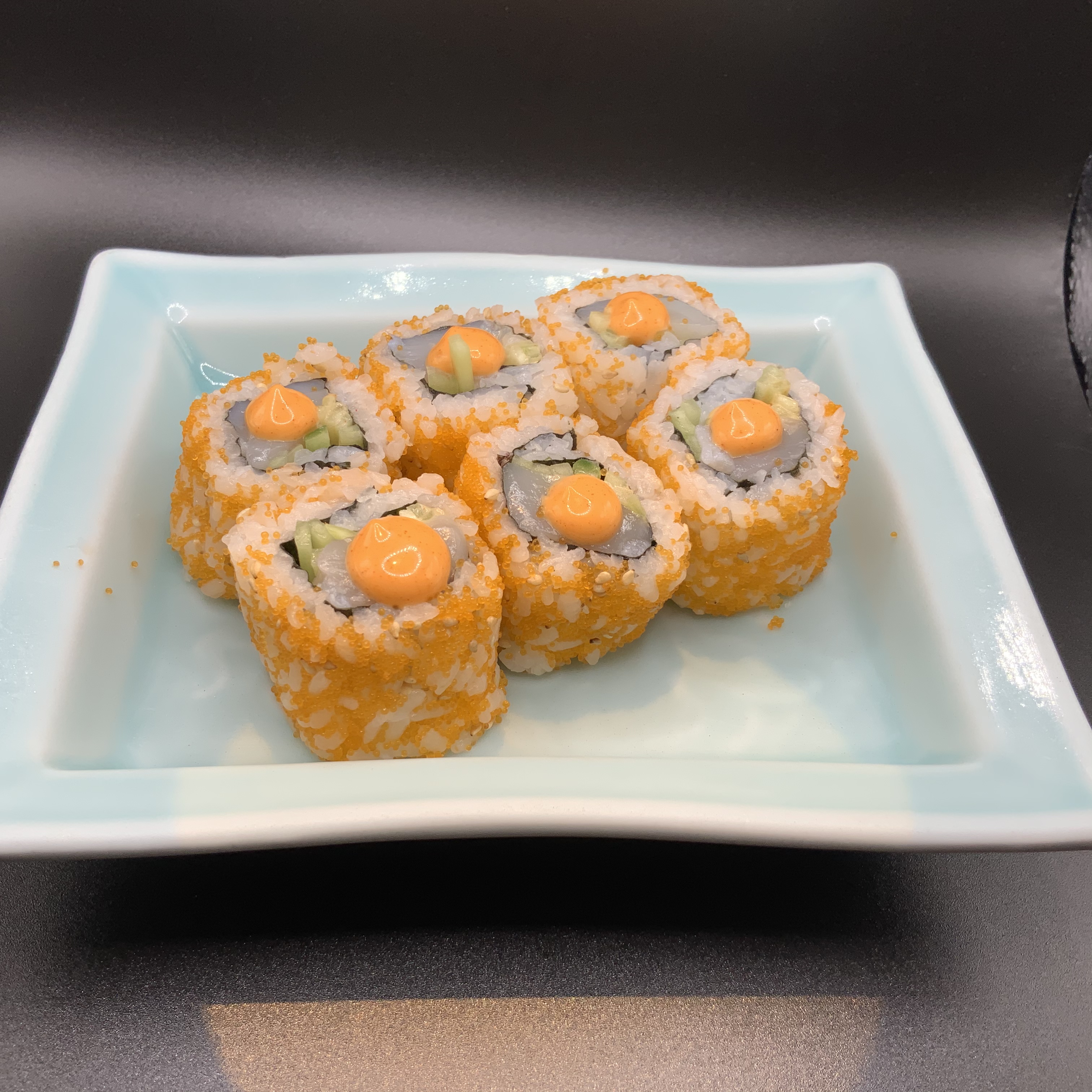 Order 6 Pieces Spicy Scallop Roll food online from Cocoro Japanese store, Chicago on bringmethat.com