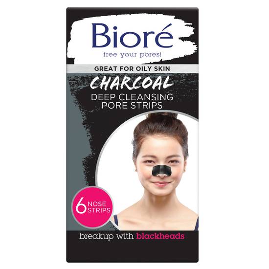 Order Biore Deep Cleansing Charcoal Strips, 6CT food online from CVS store, FRANKFORT on bringmethat.com