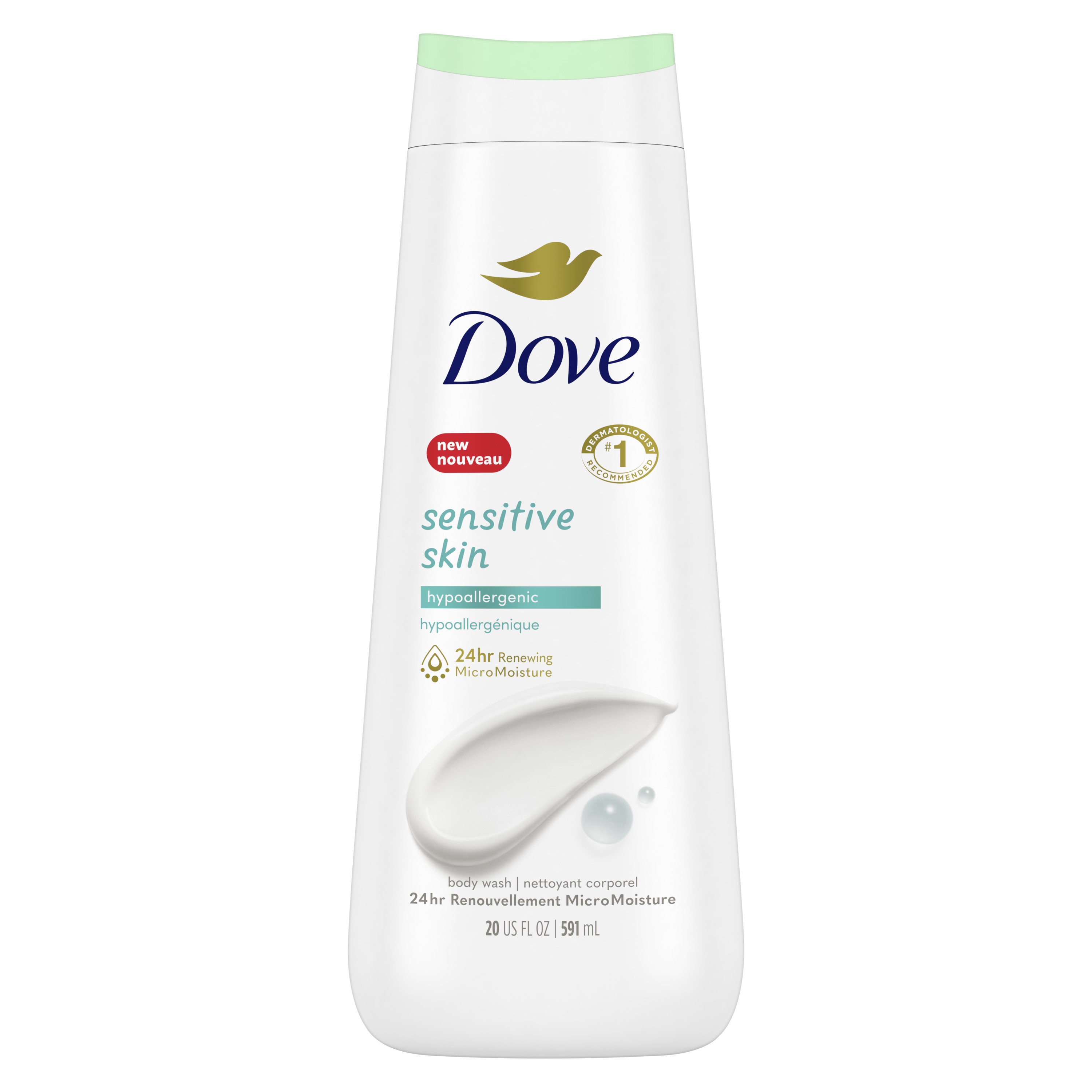 Order Dove Nutrium Moisture Body Wash for Sensitive Skin - Unscented, 20 fl oz food online from Rite Aid store, MILLER PLACE on bringmethat.com