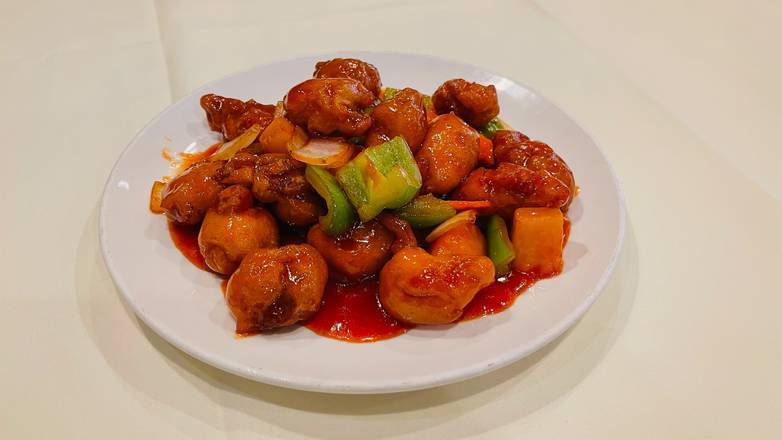 Order Sweet & Sour Pork food online from Yeung Shing Restaurant store, Los Gatos on bringmethat.com