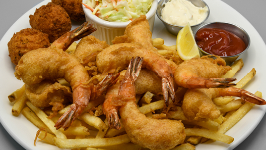 Order Shrimp + Chips food online from Mitchell's Fish Market store, Louisville on bringmethat.com
