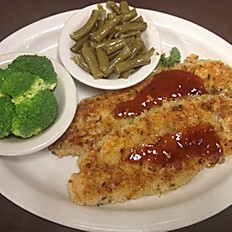 Order Ginger Apricot Catfish Home Style Plates food online from Jay Jay Cafe store, Arlington on bringmethat.com