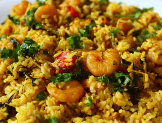 Order Shrimp Biryani food online from Oberoi's Indian Food store, Chicago on bringmethat.com