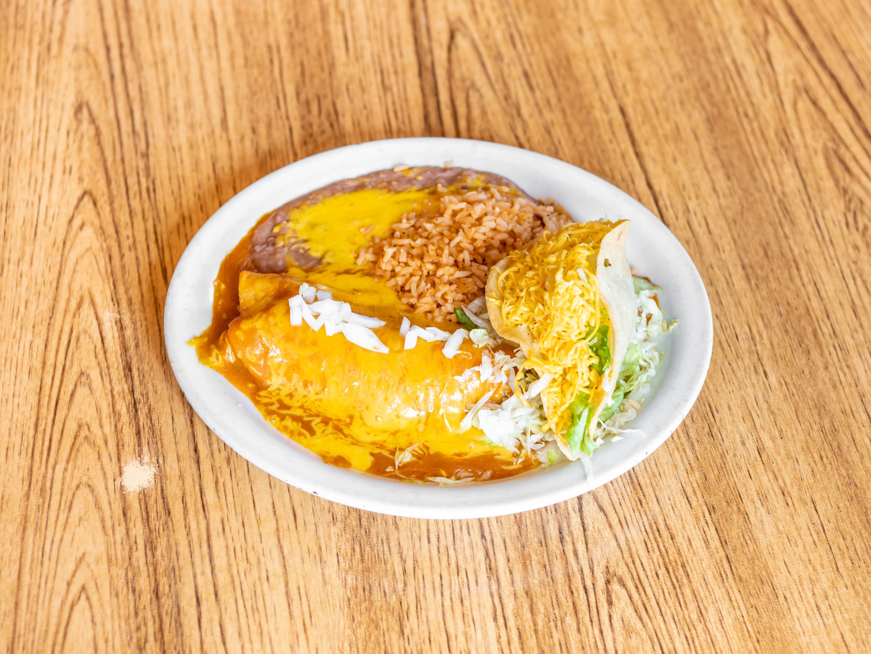 Order Beef Enchilada food online from Don Joses Mexican Foods store, Phoenix on bringmethat.com