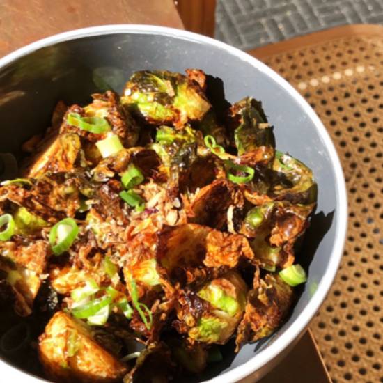Order Burnt Brussels Sprouts food online from Otus Thai Kitchen & Coffee store, West Hollywood on bringmethat.com