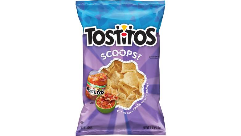 Order Tostitos Scoops Tortilla Chips 10 Oz food online from Valero Food Mart store, Murrayville on bringmethat.com
