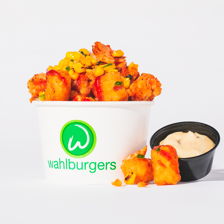 Order BBQ Chicken Tots food online from Wahlburgers store, Detroit on bringmethat.com