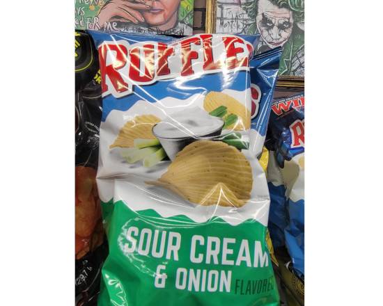 Order RUFFLES SOUR CREAM AND ONION (large) food online from Hub Market & Deli store, San Diego on bringmethat.com
