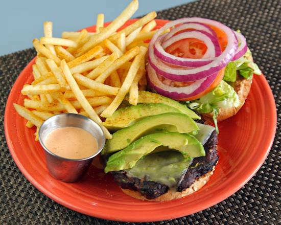Order Chipotle Black Bean Burger food online from Barnaby Cafe store, Houston on bringmethat.com