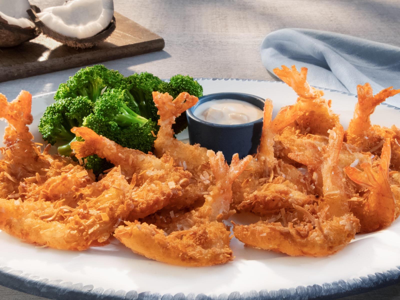 Order Parrot Isle Jumbo Coconut Shrimp food online from Red Lobster store, Hicksville on bringmethat.com