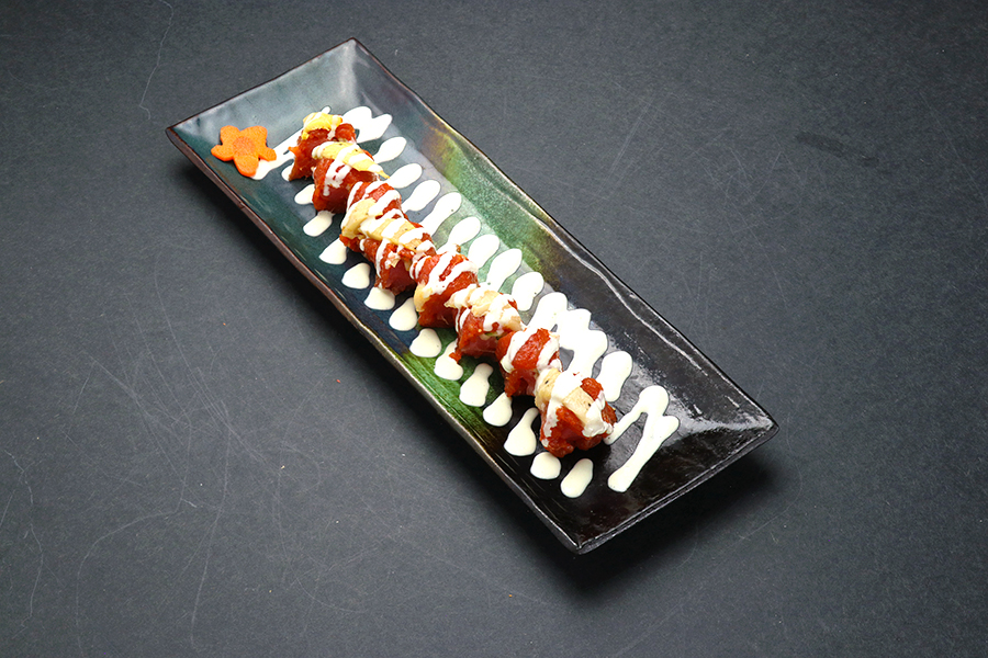 Order Candy Cane Roll food online from Hikari Sushi & Grill store, Frisco on bringmethat.com