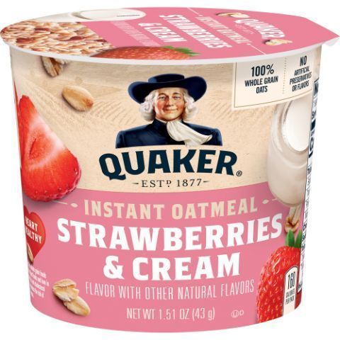 Order Quaker Express Oats Cup Strawberry & Cream 1.51oz food online from 7-Eleven store, Conroe on bringmethat.com
