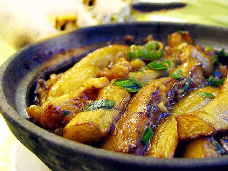 Order 309. Eggplant with Garlic Sauce food online from Makli Restaurant store, San Francisco on bringmethat.com