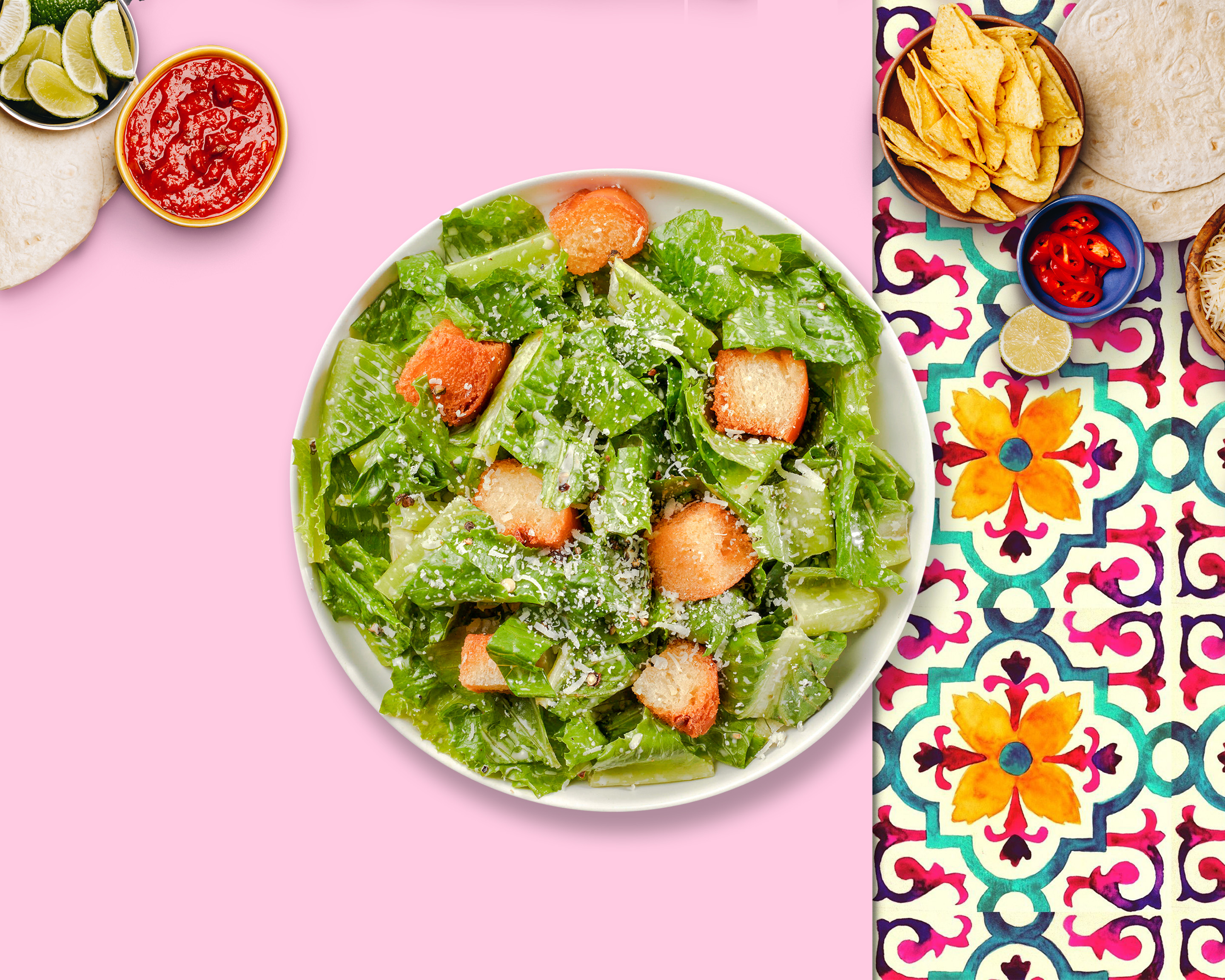 Order Romaine Dictator Salad food online from Crumbs More store, San Jose on bringmethat.com