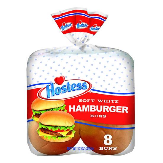 Order Hostess Hamburger Soft White Buns 8ct 12oz food online from Everyday Needs By Gopuff store, Littleton on bringmethat.com