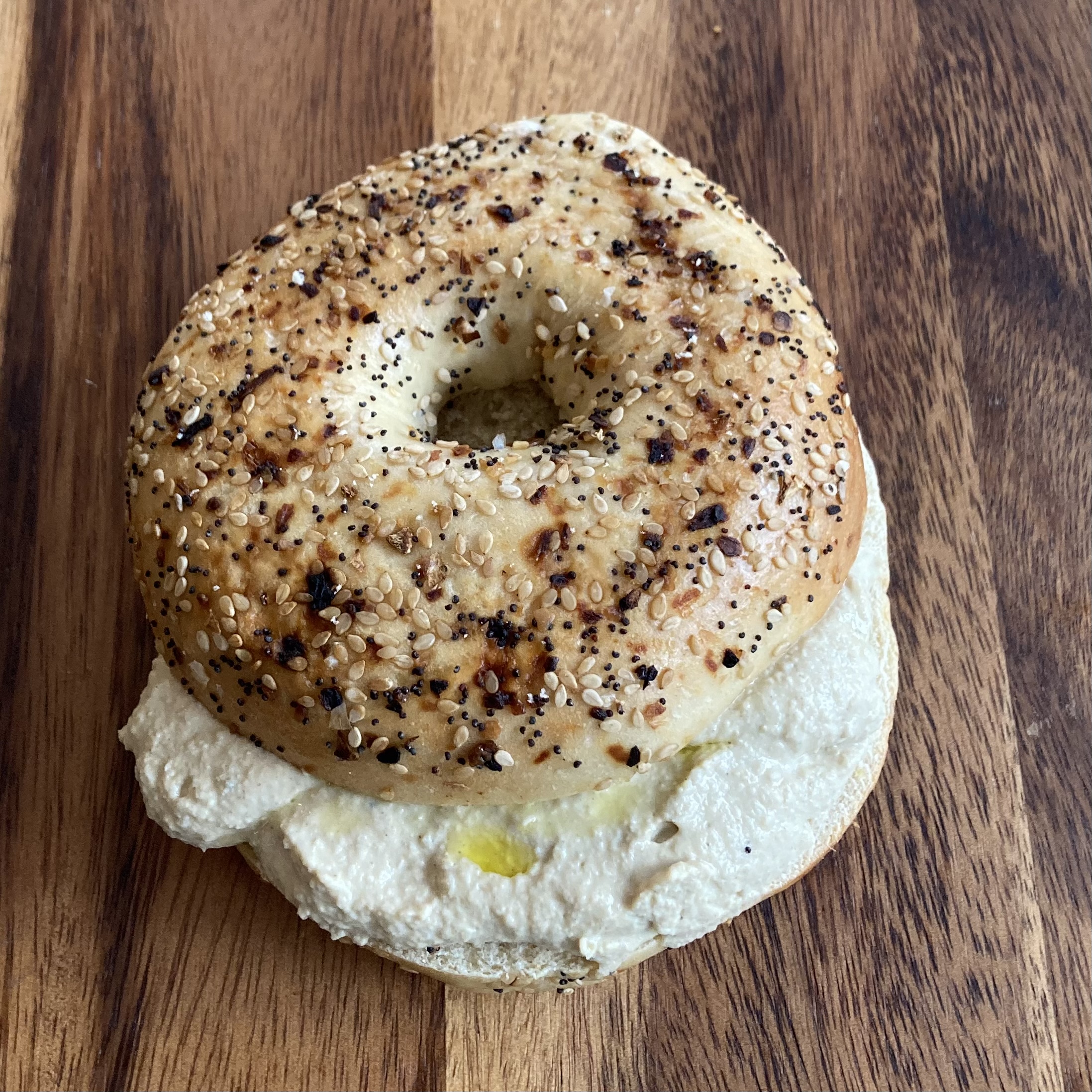 Order Bagel with Hummus food online from B Cup store, New York on bringmethat.com
