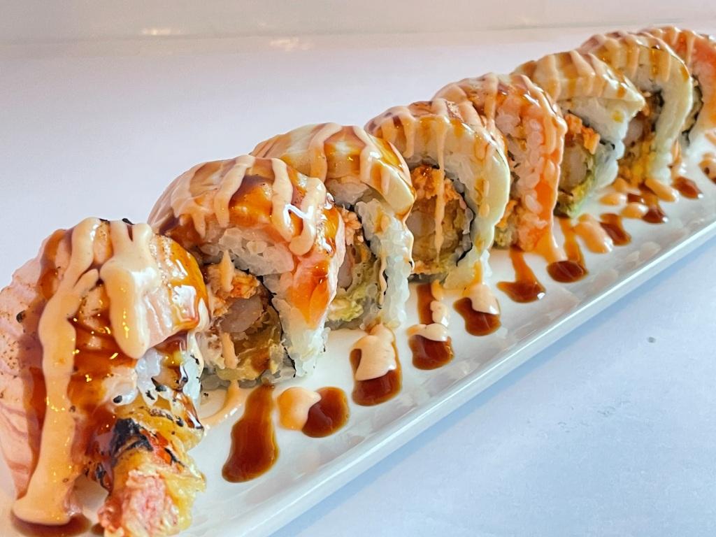 Order Sunset Roll food online from Sushi Spott store, Mill Creek on bringmethat.com