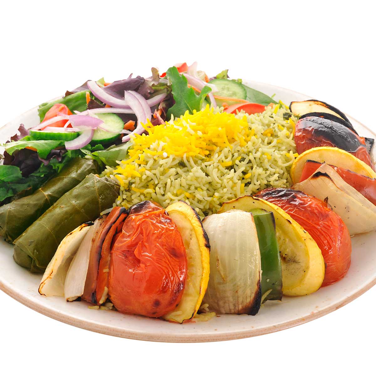 Order Vegetarian Combo Platter food online from Bistro Kabob store, Carlsbad on bringmethat.com