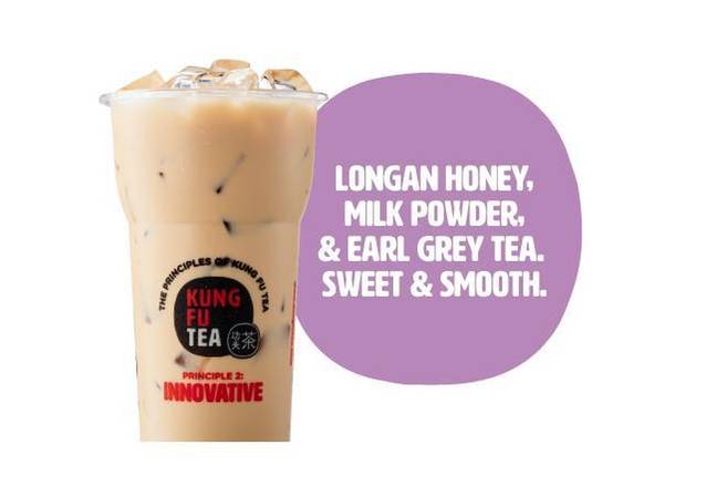 Order Honey Milk Tea food online from Kung Fu Tea  store, Somerville on bringmethat.com