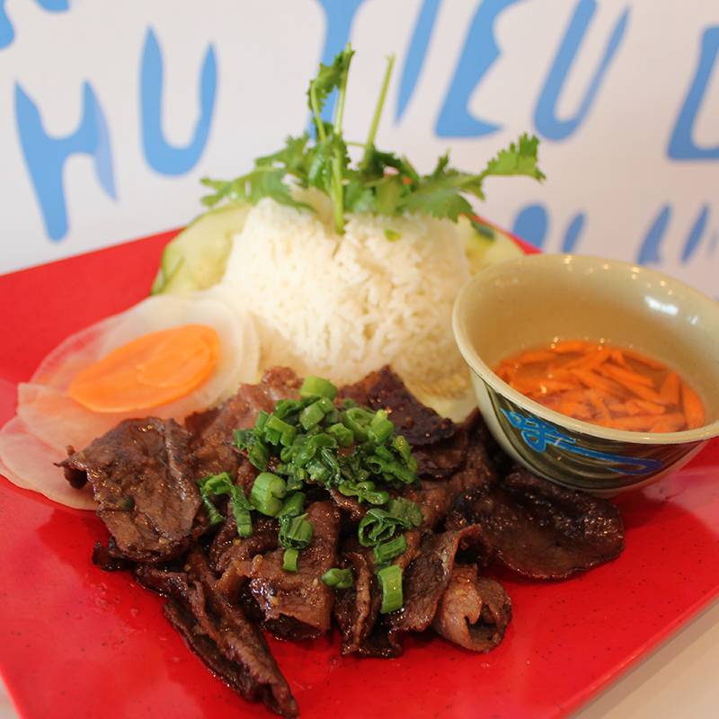 Order Sauteed beef Medallion with Steamed rice food online from Saigon Banh Mi store, Newark on bringmethat.com