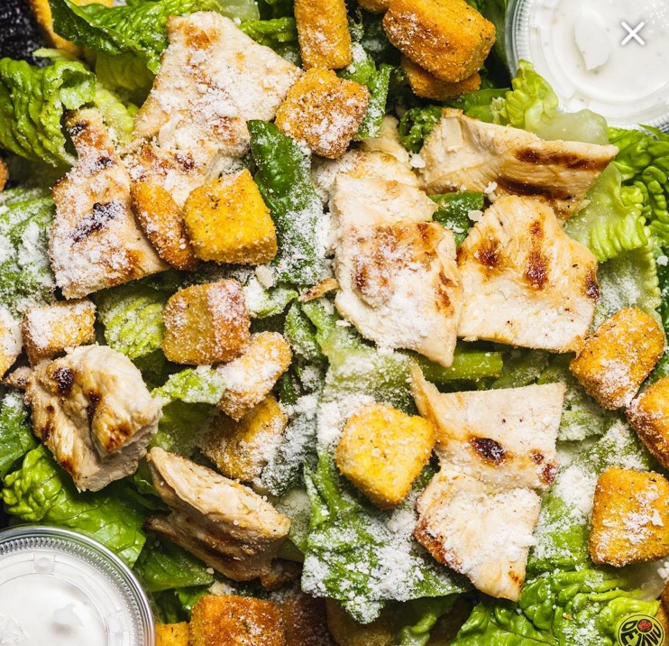 Order Caesar Chicken Salad food online from Dejavu Cafe store, Isla Vista on bringmethat.com