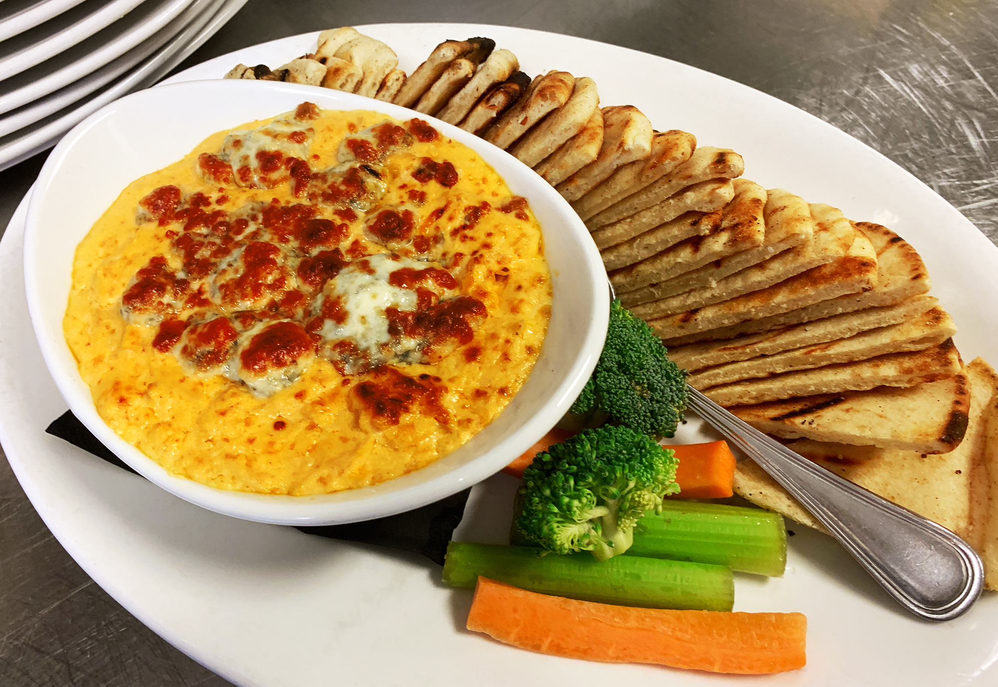 Order Buffalo Chicken Dip food online from The Over/Under Bar & Grill store, Saint Louis on bringmethat.com