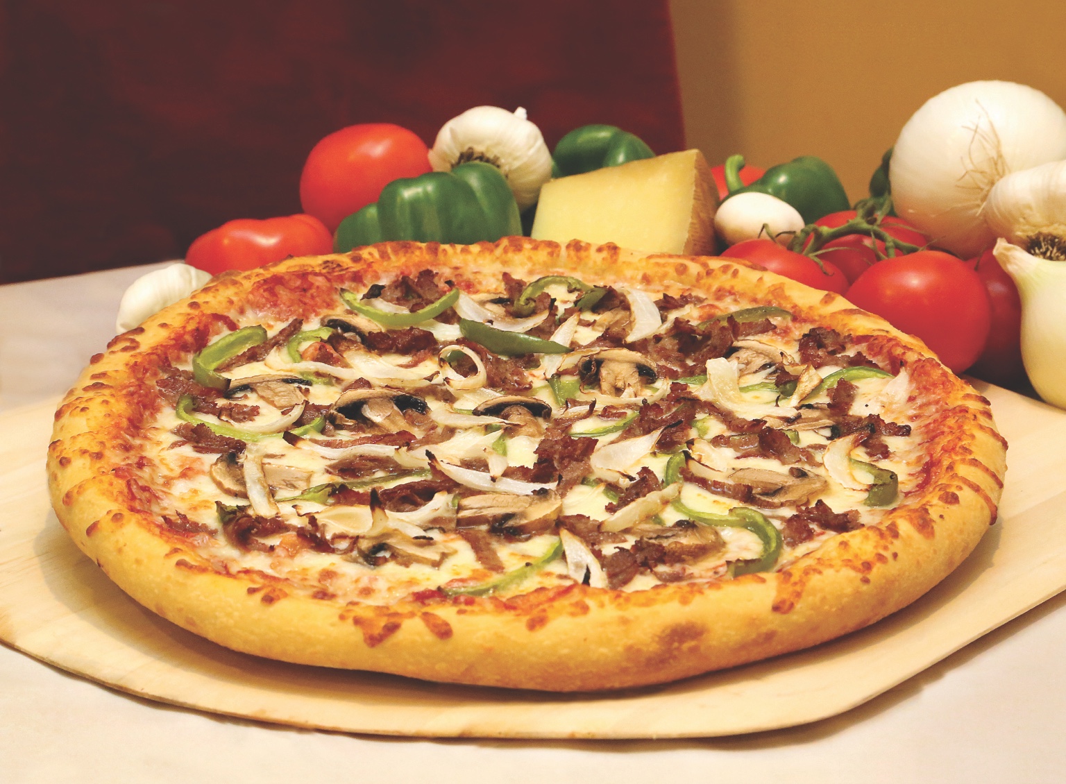 Order Italian Cheesesteak Pizza food online from Pizza Boli's store, Lutherville Timonium on bringmethat.com