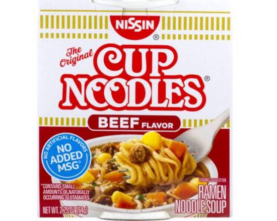 Order Cup Noodles Beef (2.25 oz) food online from Shell store, Gaithersburg on bringmethat.com